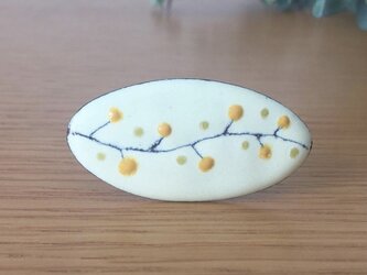 七宝帯留め「このみ」山吹色の画像