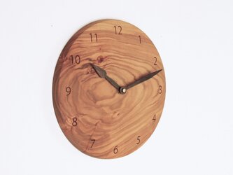 木製 掛け時計 丸 桜材20の画像