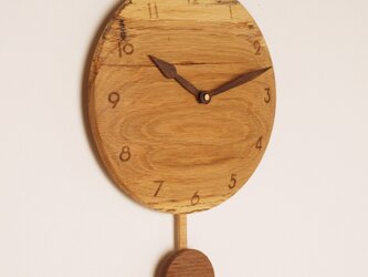 木製 振り子時計　楢材3の画像