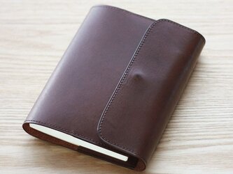 ほぼ日手帳カバー・チョコ　オリジナルしおり付属・万年筆対応[受注制作品]の画像