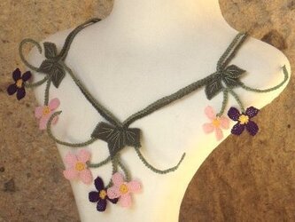 SALE! イーネオヤ　ネックレス　ビオラ　ピンク＆パープル [SALE 067]の画像