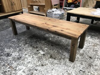 hotaru　ベンチ　１枚板　杉　カリフォルニア風　男前家具　椅子　ベンチ　スツール　天然木　無垢材　オーダー可の画像