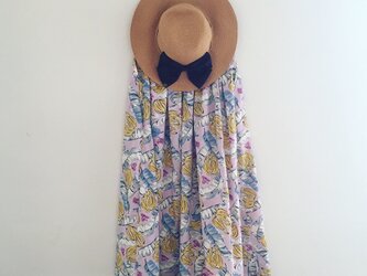 インド布春夏バナナ柄ロングスカート M-3の画像