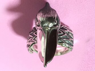 お茶目ハシビロコウ指輪の画像