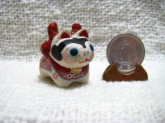 小さな小さな犬張り子(木彫り)桜の画像