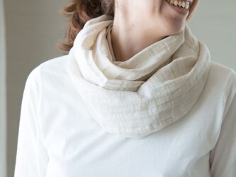 Organic Cotton＆linen　Wガーゼスヌードの画像