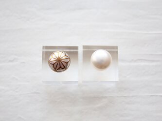 MAKIEパール ピアス ＜麻の葉＞シングル