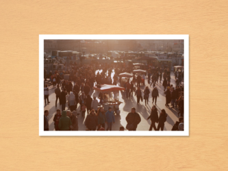 ポストカード No.6 『 Istanbul / Turkey 影が伸びる夕暮れの広場 』2枚セットの画像