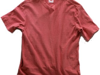 Tシャツ レディース 半袖 オーガニックコットン 草木染め 吊天竺 茜 赤の画像