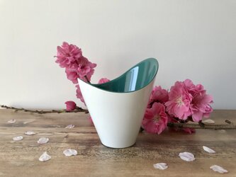 漆器カップ　翠（白×ミントグリーン） 【FLOREPOLIE】 漆塗り モダンデザインの画像