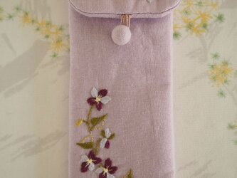 すみれのめがねケース　Lilac（Pink)の画像