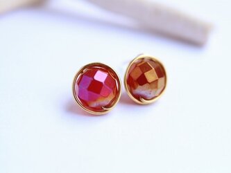 ゴールデンフラッシュ　レッドアゲード　Wire　ピアスの画像