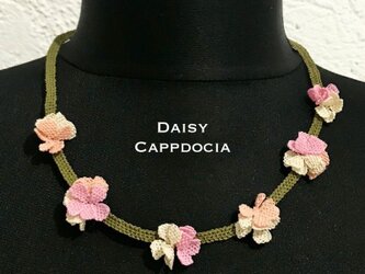 イーネオヤ　ネックレス　ピンク3種の小花の画像