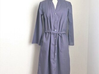 夏コート　ロングシャツワンピース　【グレイパープル】の画像