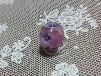 紫の花(ネックレスお仕立て済み)の画像
