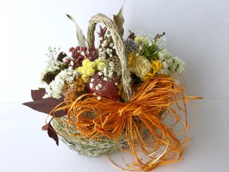 Dry flower natural basket「受注制作」の画像