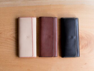 スマートでシンプルな本革長財布【刻印可】の画像