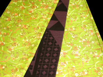 インドサリー　半幅帯　キリバミ　リバーシブルの画像