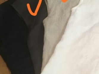 【K様オーダー品】シンプルフレンチブラウス2点★リネン100の画像