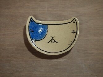 猫の豆皿（陶器）の画像