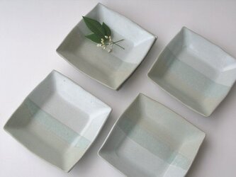 二色の角皿　ＮＯ.2の画像