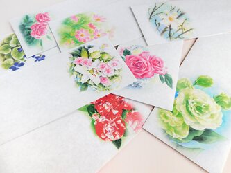 選べるクラフト封筒３枚：花１の画像