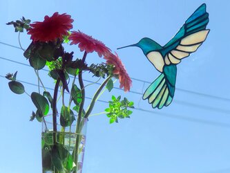 ステンドグラス サンキャッチャー ハチドリ ～Hummingbird～ 1羽の画像
