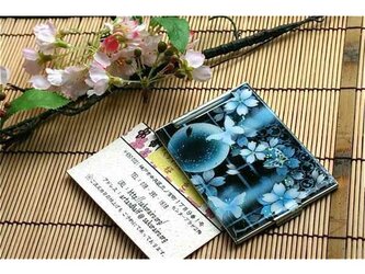【送料無料】匠の技！和柄手鏡「御」和風コンパクトミラー（名刺入れサイズ・縦9cm×横4cm）の画像
