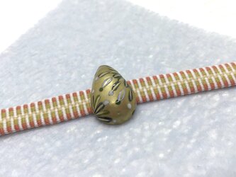 雫型 花火 ブルー 小さな帯留めの画像