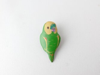 ボウシインコ 漆ブローチの画像