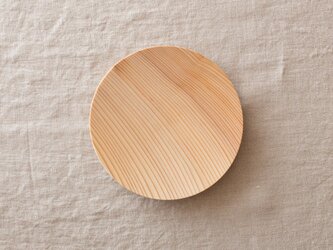 【受注製作】ろくろ挽きの木皿　樅の木　18cmの画像