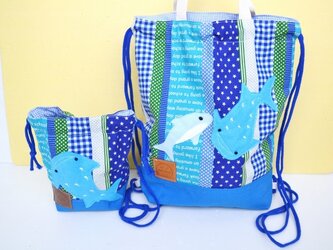 ¨ｈ様専用ページ・ご予約品¨ジンベイザメ巾着セットの画像