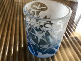 朝顔グラデーションブルーグラスの画像