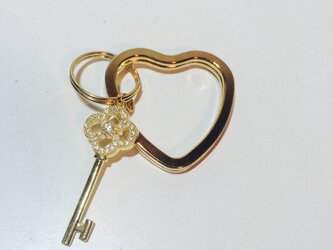 ハート　key　キーリングの画像