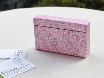 友禅紙の名刺入れ（唐草ピンク）の画像