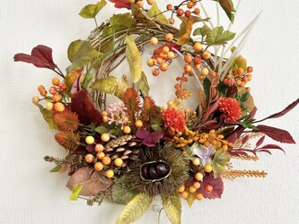 Autumn marron wreath