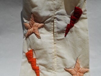 キナリ　ティッシュケース　星刺繍入の画像