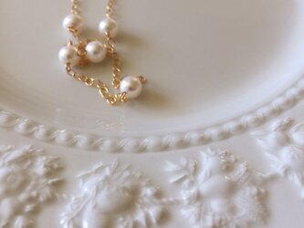 14kgf　fresh water pearl necklace　AAA淡水パールネックレス40ｃｍの画像