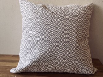 [再販]cushion cover[手織りクッションカバー]　グレーの画像