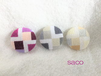 刺繍ブローチ　yosegi2の画像