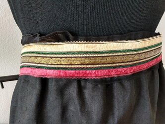 ★ザリ刺繍★インド・モールのリボンベルト★の画像