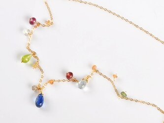 ブルーカイヤナイト彩りネックレスの画像