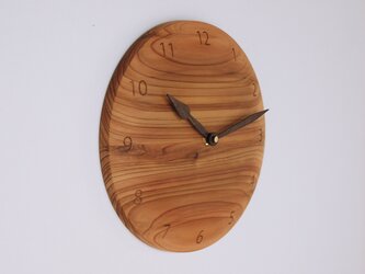「ここあさまご注文品」木製 掛け時計 丸 杉材の画像