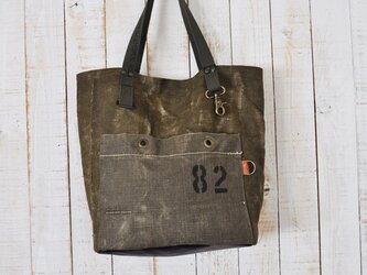 チェコ軍 ミリタリーシーサックリネンのトートバッグ/82の画像