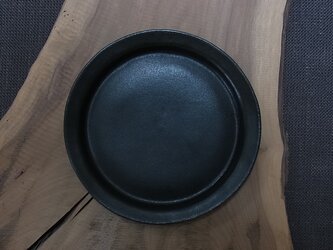 漆黒丸リム皿　Lの画像