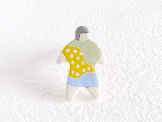 オヨヨちゃんブローチ（グッドモーニング）【受注制作】の画像