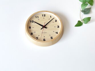 muku clock 8 ナチュラル km-81NRC 電波時計 連続秒針の画像