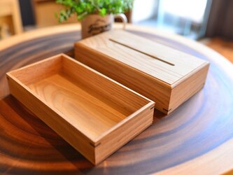 ★福岡県認定製品★総無垢クリ材ティッシュケースの画像