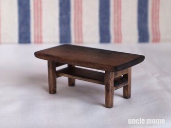 ドール用ローテーブル（色：エボニー）　1/12ミニチュア家具の画像