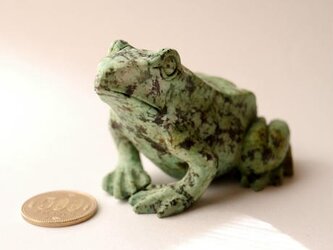 ターコイズ/カエル オブジェ338の画像